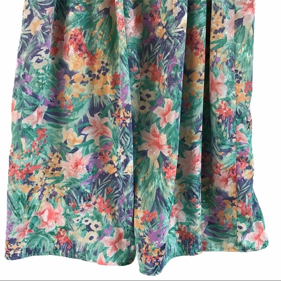 Golden Girls XO Betty White XO Vintage Medium - Large Floral Dress Flowy Skirt - Picture 5 of 9